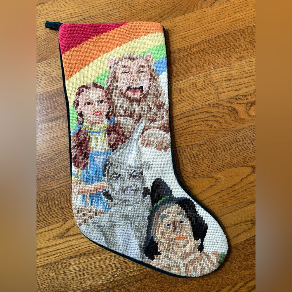 Wizard of Oz 100% Wool Needlepoint Stocking